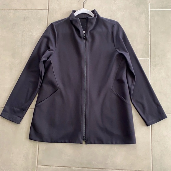 NEW EILEEN FISHER FLEX TENCEL PONTE ZIP JACKET - Picture 4 of 9